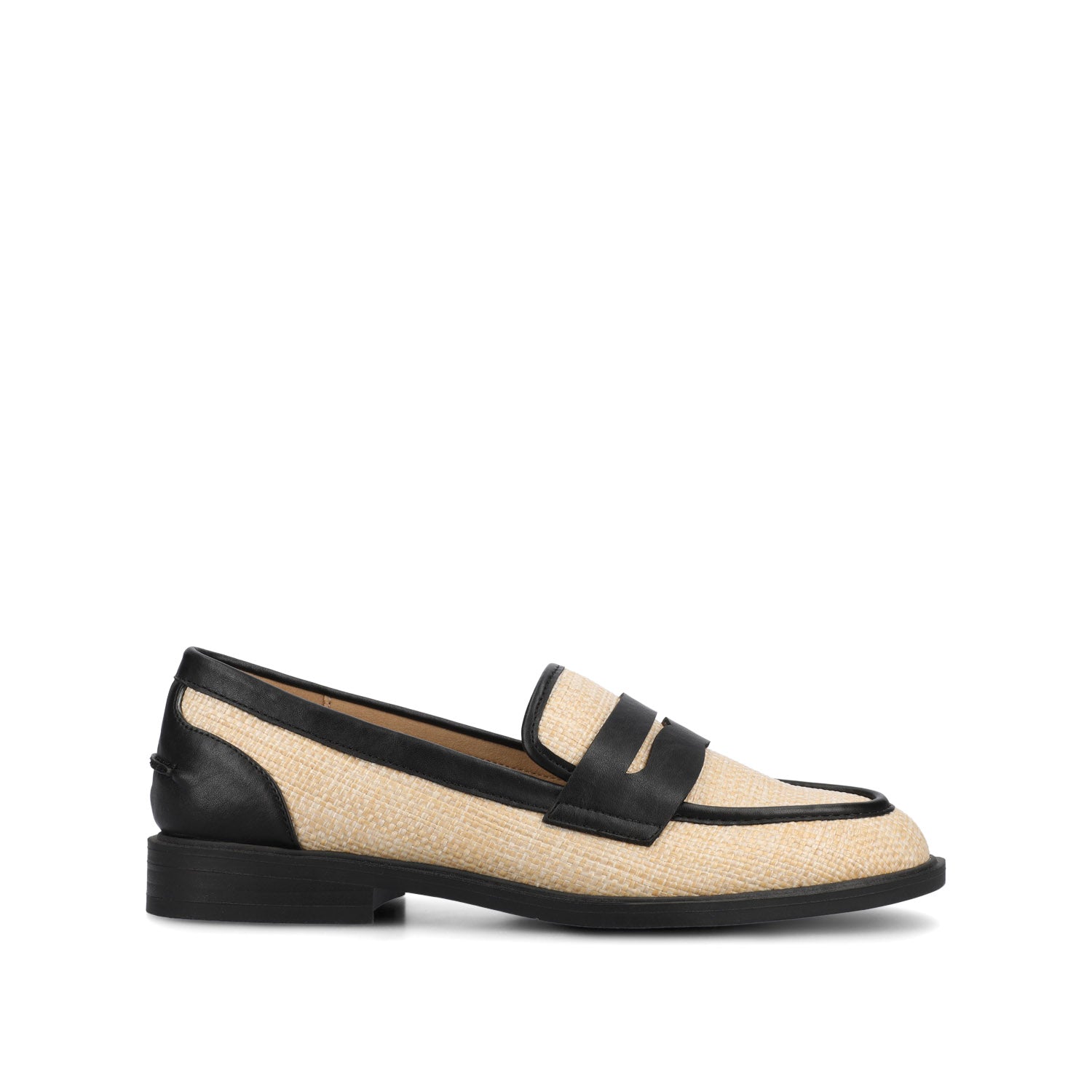 BROOKS PENNY LOAFER - Cognac/Natural Raffia