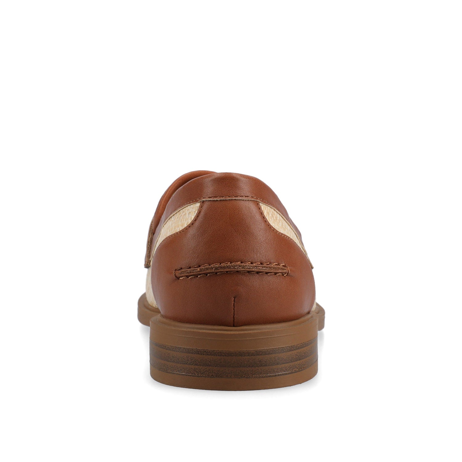 BROOKS PENNY LOAFER - Cognac/Natural Raffia