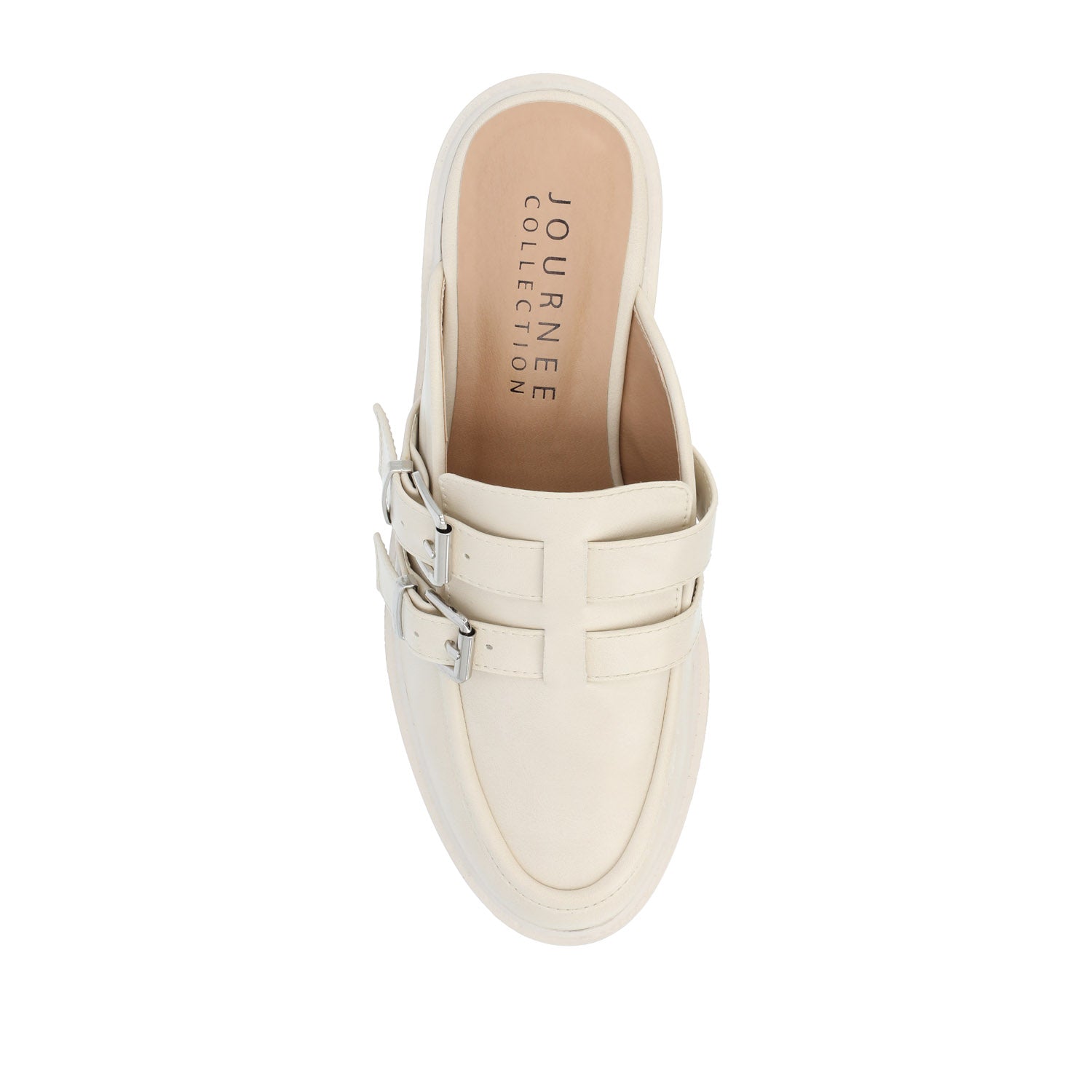 BRYDIE BLOCK HEEL LOAFERS IN VEGAN LEATHER - Off White