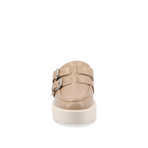 BRYDIE BLOCK HEEL LOAFERS IN VEGAN LEATHER - Tan