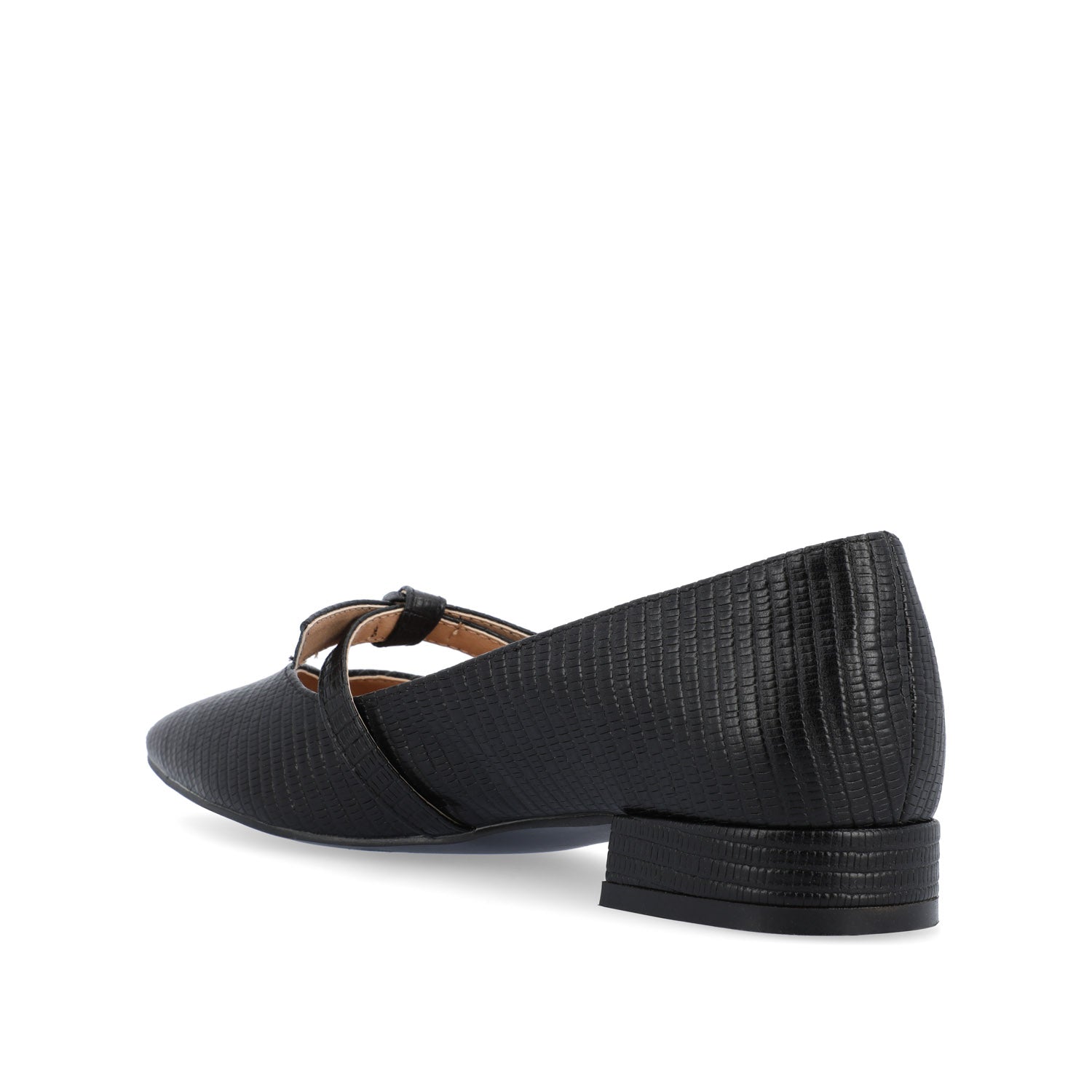 CAIT BALLET FLATS IN FAUX LIZARD - Black Lizard