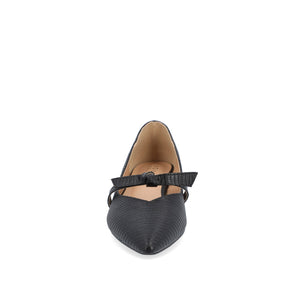 CAIT BALLET FLATS IN FAUX LIZARD - Black Lizard