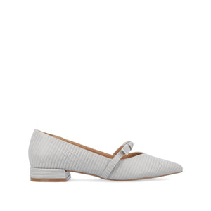 CAIT BALLET FLATS IN WIDE - Grey Lizard