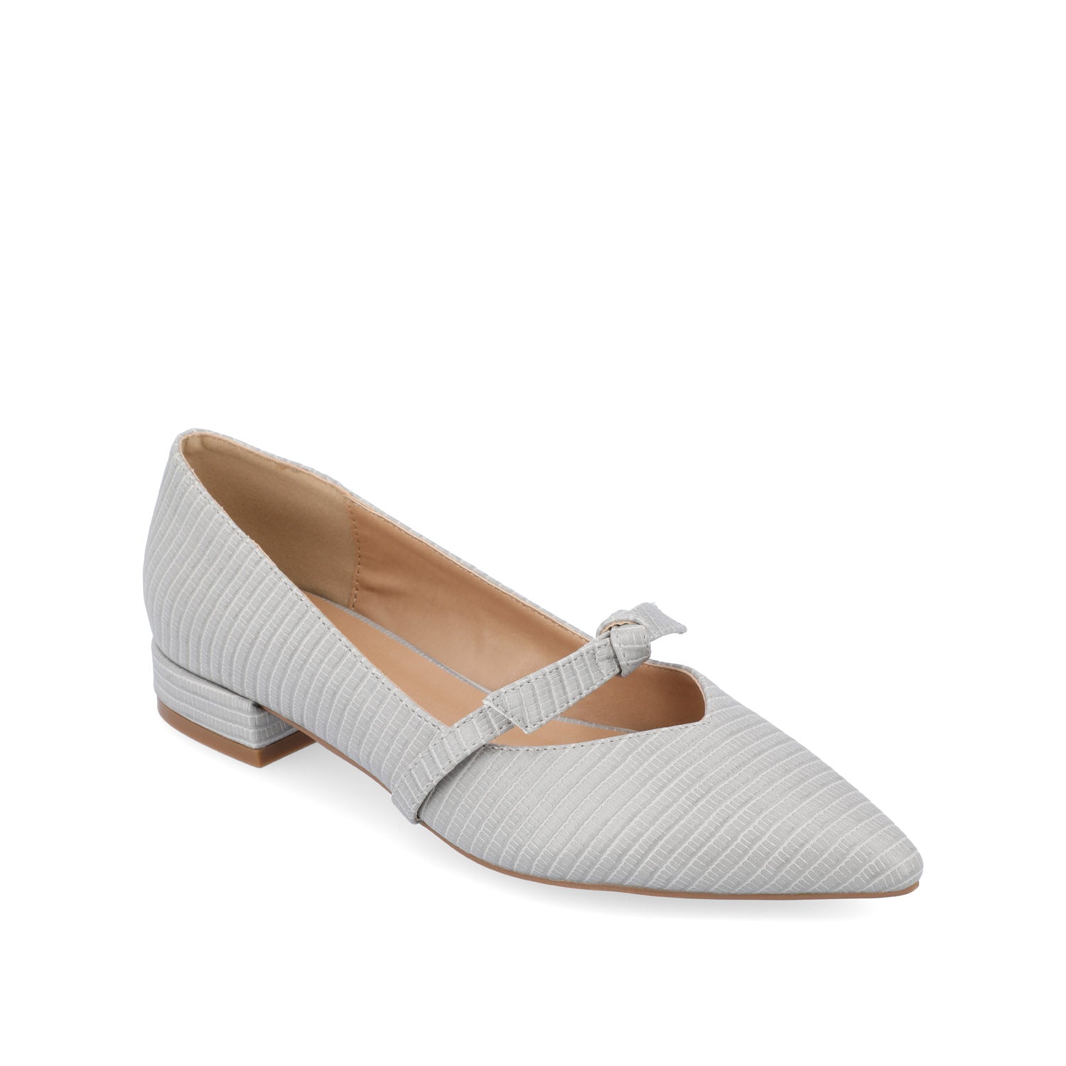 CAIT BALLET FLATS IN WIDE - Grey Lizard
