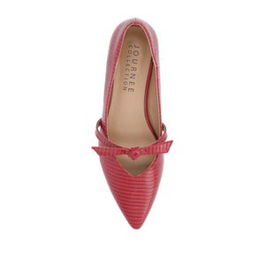 CAIT BALLET FLATS IN FAUX LIZARD - Red Lizard