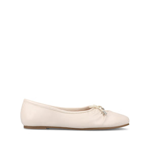 CALLEE BALLET FLATS IN VEGAN LEATHER - Bone