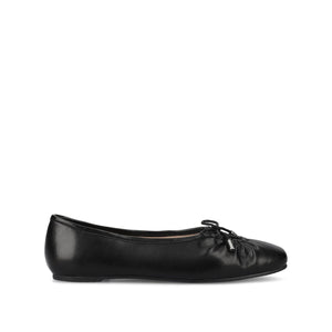 CALLEE VEGAN LEATHER BALLET FLATS IN WIDE - Black