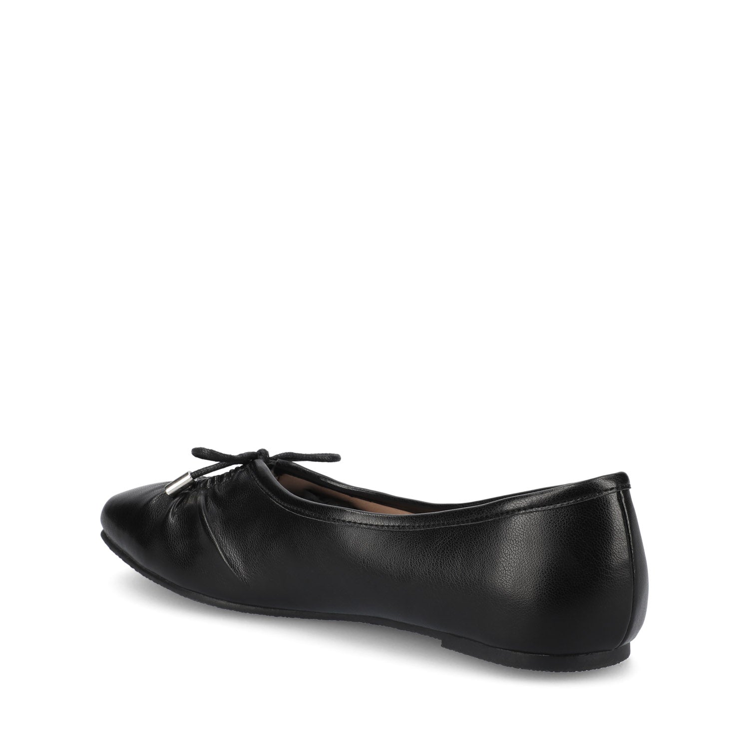 CALLEE VEGAN LEATHER BALLET FLATS IN WIDE - Black