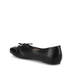 CALLEE VEGAN LEATHER BALLET FLATS IN WIDE - Black