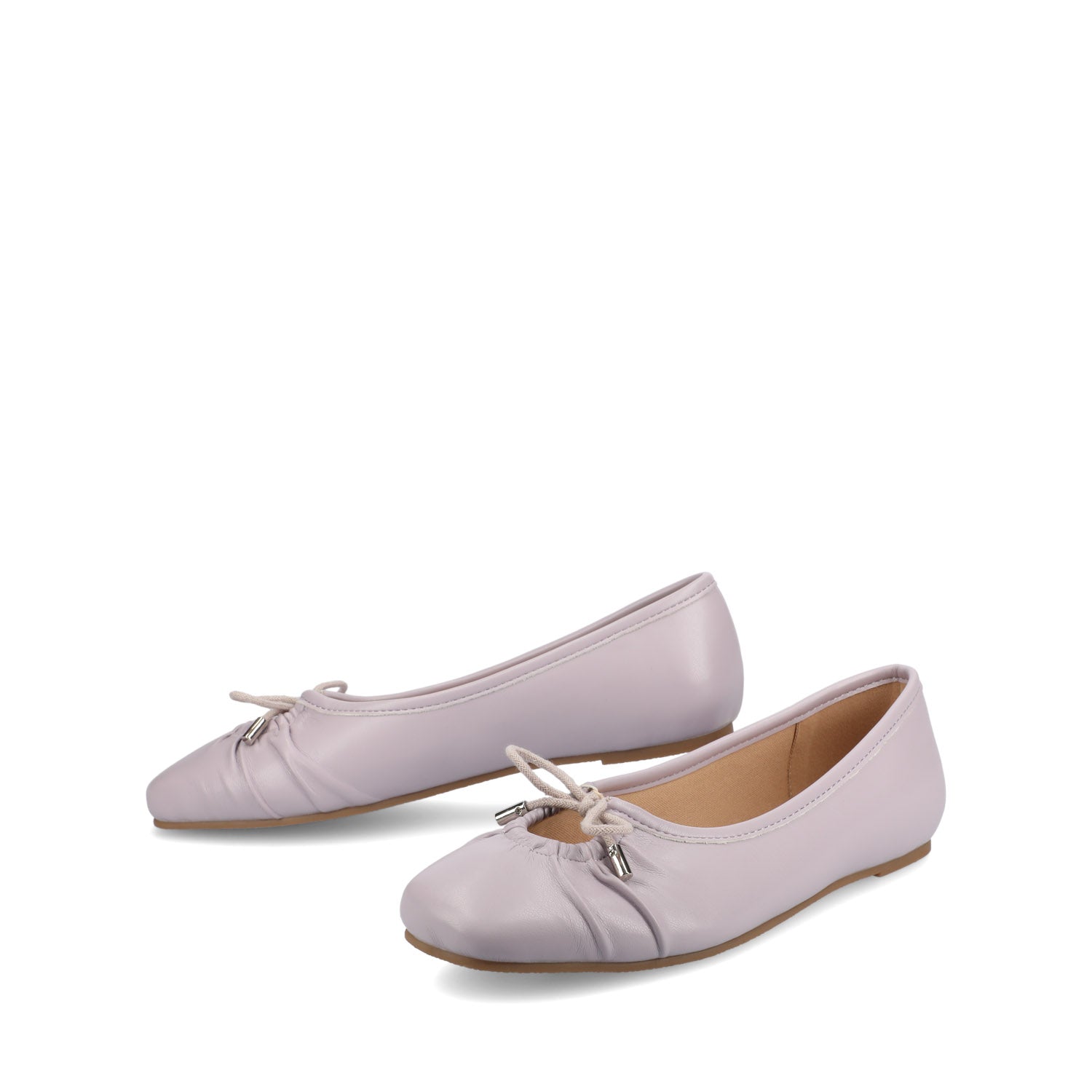 CALLEE VEGAN LEATHER BALLET FLATS IN WIDE - Lilac