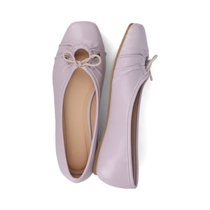 CALLEE VEGAN LEATHER BALLET FLATS IN WIDE - Lilac