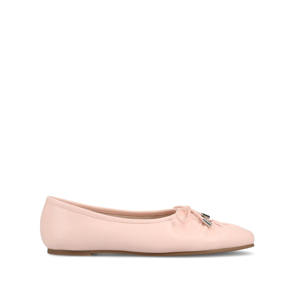 CALLEE FAUX LEATHER BALLET FLATS IN WIDE