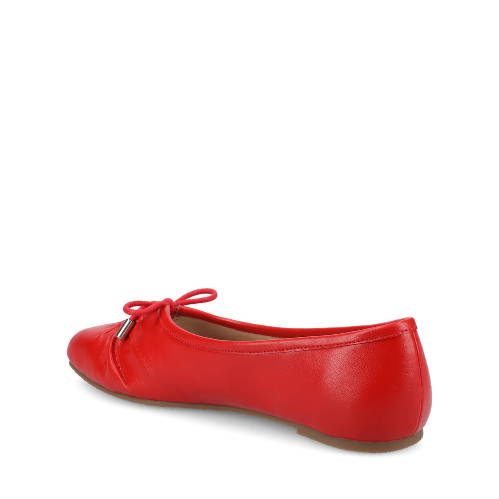 CALLEE FAUX LEATHER BALLET FLATS IN WIDE