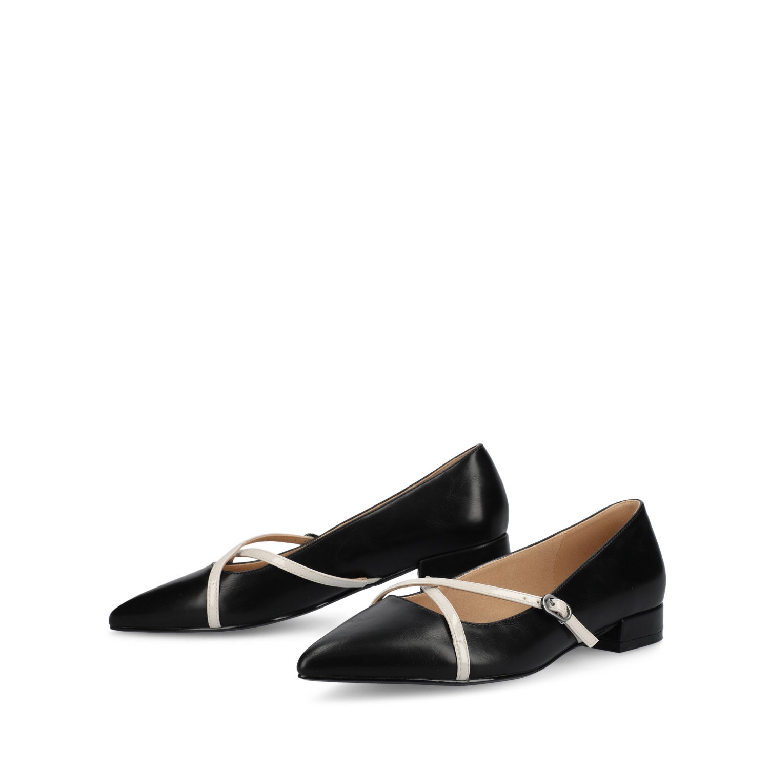 CAMBY DRESS FLAT IN VEGAN LEATHER - Black PU