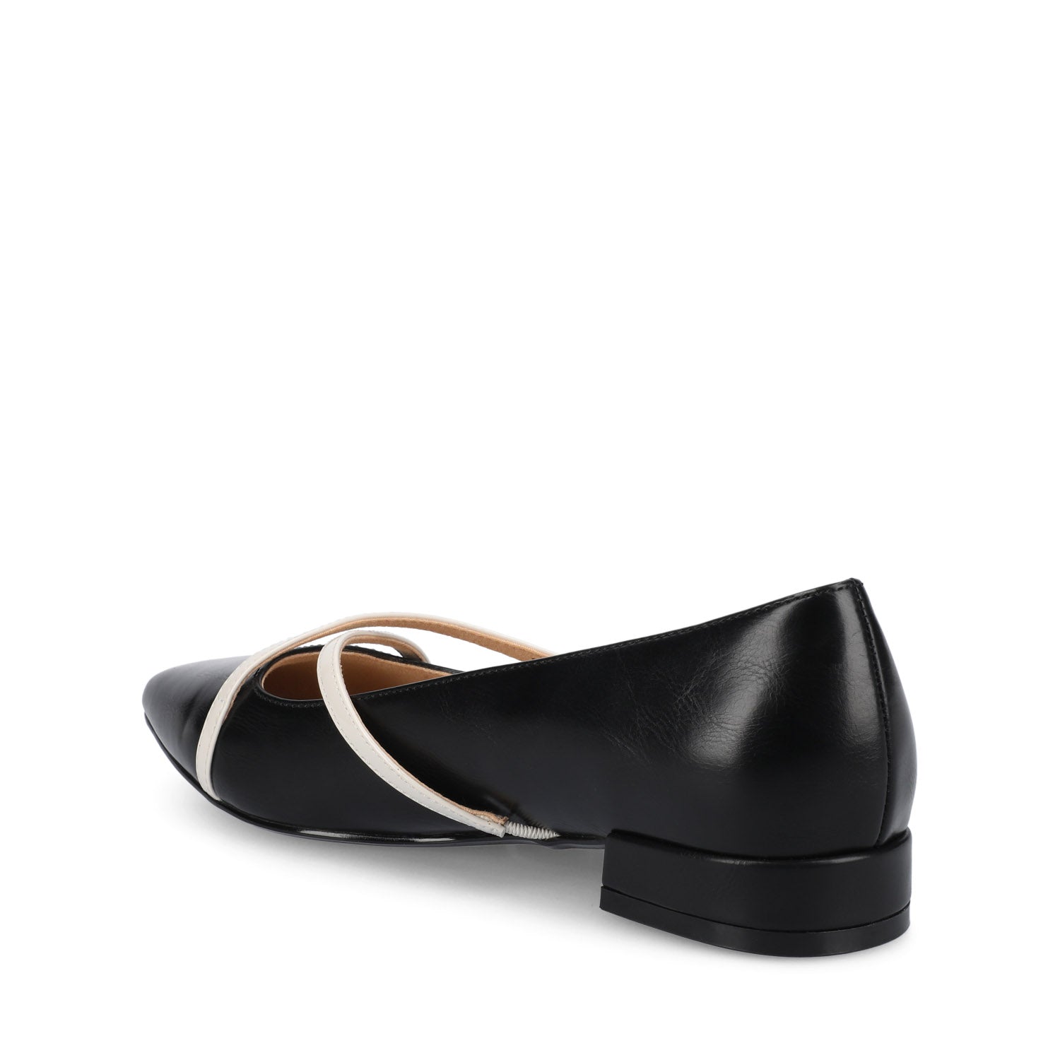 CAMBY DRESS FLAT IN VEGAN LEATHER - Black PU