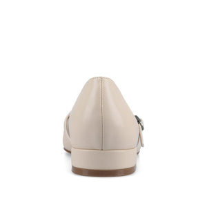 CAMBY DRESS FLAT IN VEGAN LEATHER - Bone PU