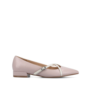 CAMBY DRESS FLAT IN VEGAN LEATHER - Lilac PU