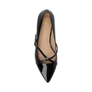 CAMBY DRESS FLAT IN VEGAN LEATHER - Black Patent