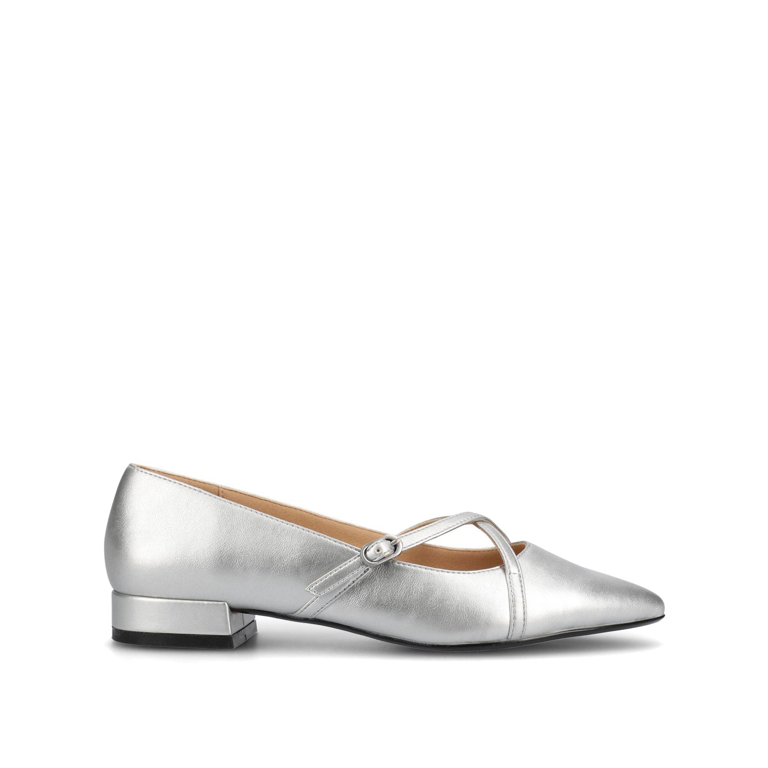 CAMBY DRESS FLAT IN WIDE - Silver PU