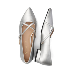 CAMBY DRESS FLAT IN WIDE - Silver PU