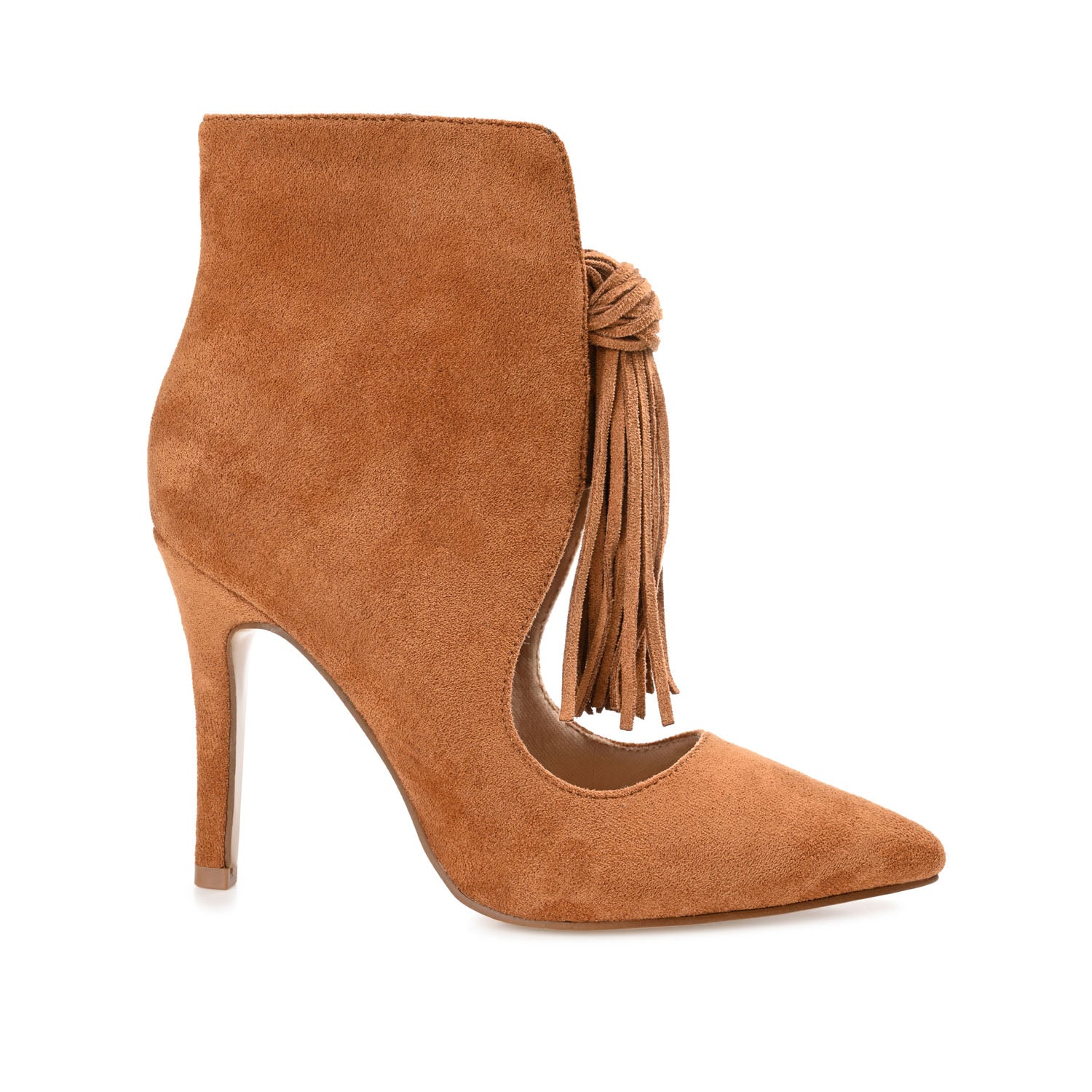 CAMERON HEELED BOOTIES IN FAUX SUEDE