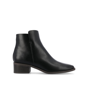 CAPPRI SQUARE-TOE BOOTIES IN VEGAN LEATHER - Black PU