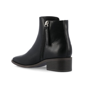 CAPPRI SQUARE TOE BOOTIES IN WIDE - Black PU