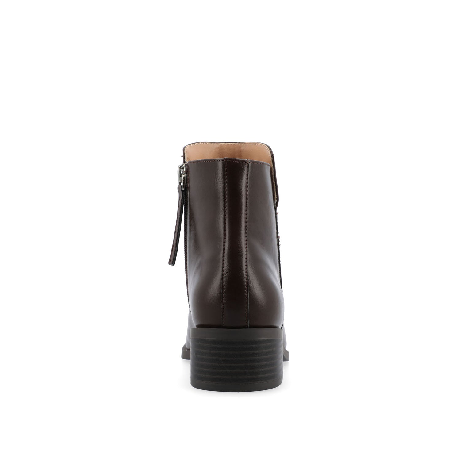 CAPPRI SQUARE TOE BOOTIES IN WIDE - Brown PU