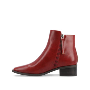 CAPPRI SQUARE TOE BOOTIES IN WIDE - Red PU