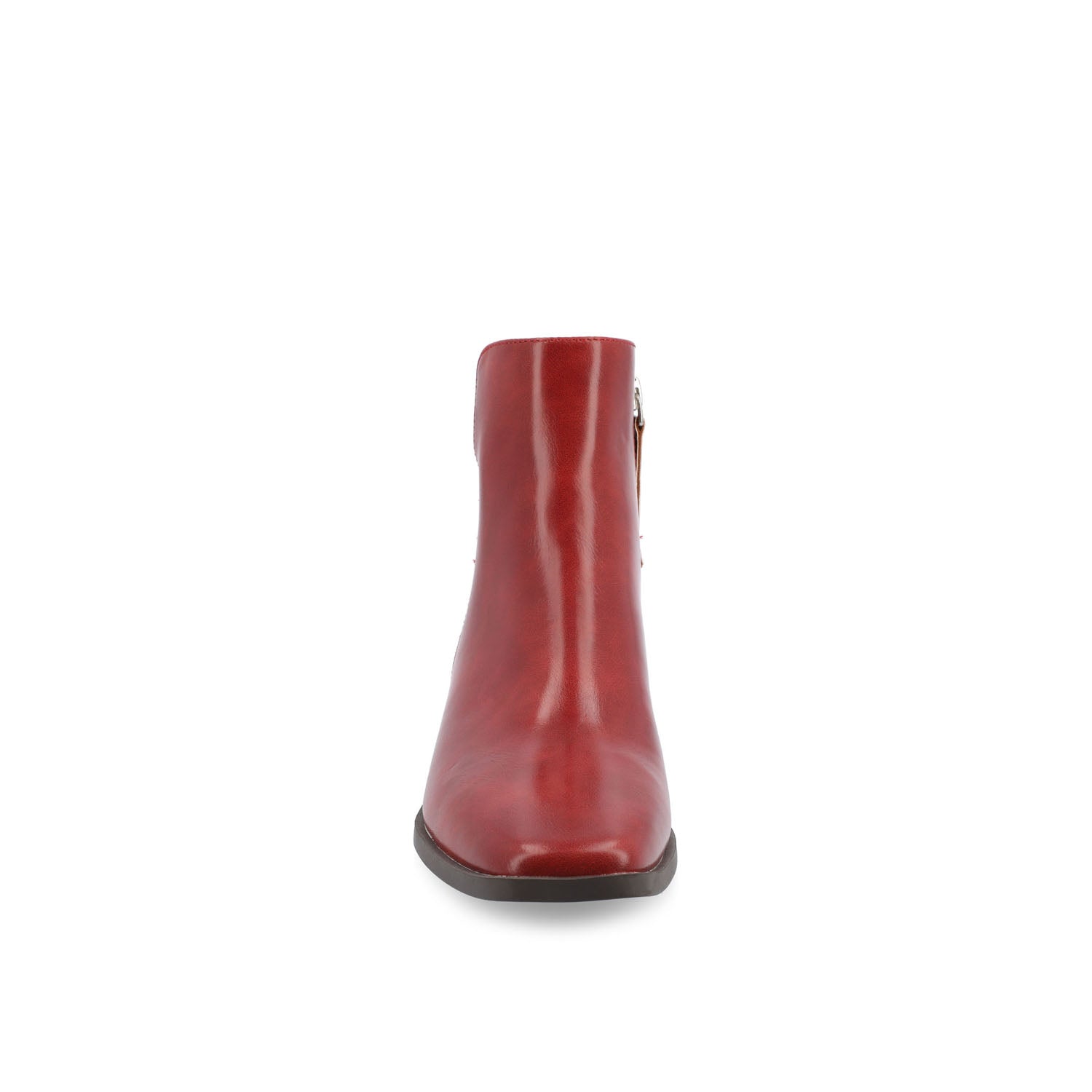 CAPPRI SQUARE TOE BOOTIES IN WIDE - Red PU