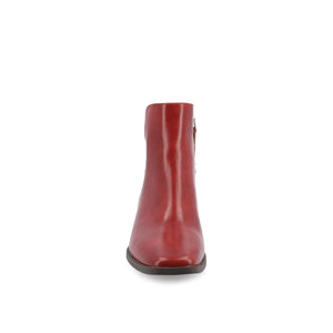 CAPPRI SQUARE TOE BOOTIES IN WIDE - Red PU