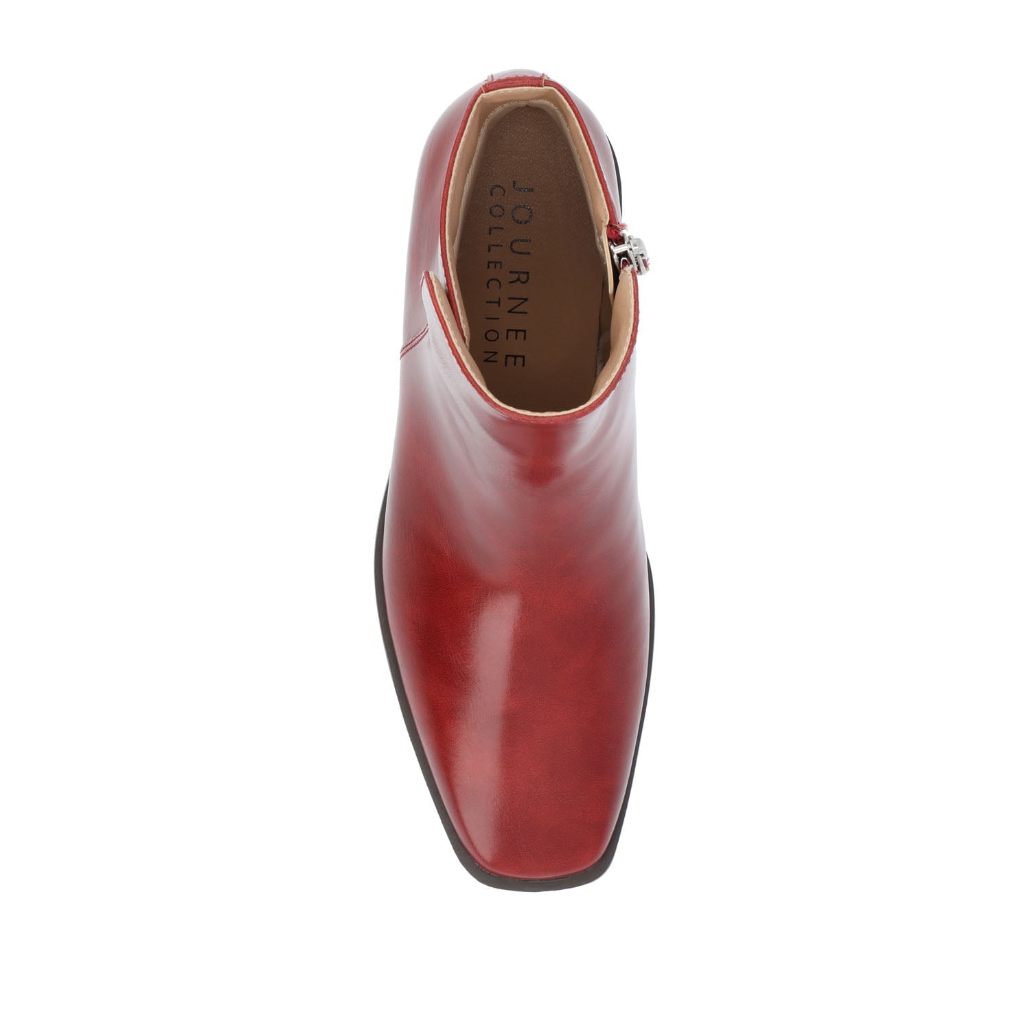 CAPPRI SQUARE TOE BOOTIES IN WIDE - Red PU