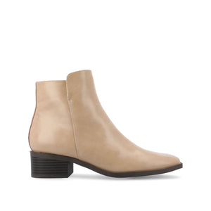 CAPPRI SQUARE TOE BOOTIES IN WIDE - Tan PU