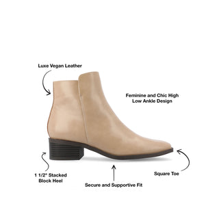 CAPPRI SQUARE-TOE BOOTIES IN FAUX LEATHER