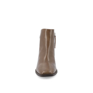 CAPPRI SQUARE TOE BOOTIES IN WIDE - Taupe PU