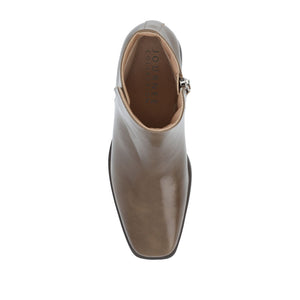 CAPPRI SQUARE TOE BOOTIES IN WIDE - Taupe PU