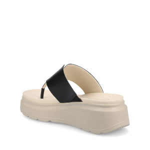 CARAH FLIP FLOP WEDGE SANDALS - Black
