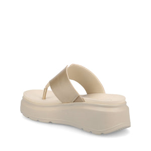 CARAH FLIP FLOP WEDGE SANDALS - Champagne