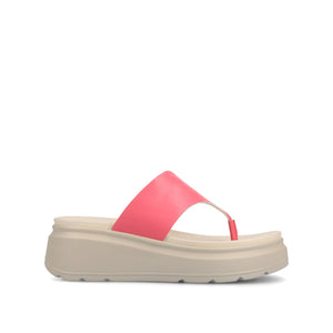CARAH FLIP FLOP WEDGE SANDALS - Coral