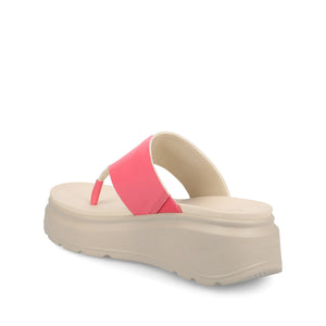 CARAH FLIP FLOP WEDGE SANDALS - Coral