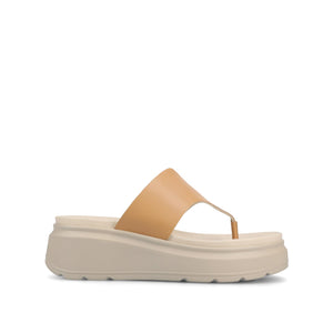 CARAH FLIP FLOP WEDGE SANDALS - Tan