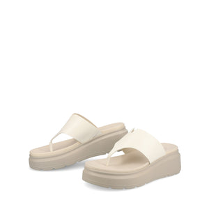 CARAH FLIP FLOP WEDGE SANDALS - White