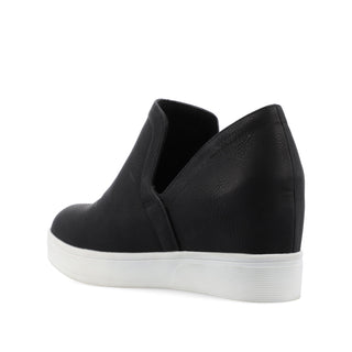 CARDI WEDGE SNEAKERS IN FAUX LEATHER