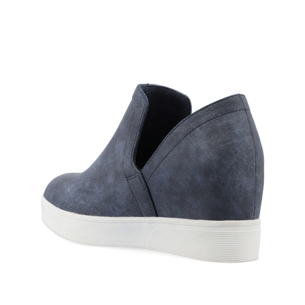 CARDI WEDGE SNEAKERS IN FAUX LEATHER