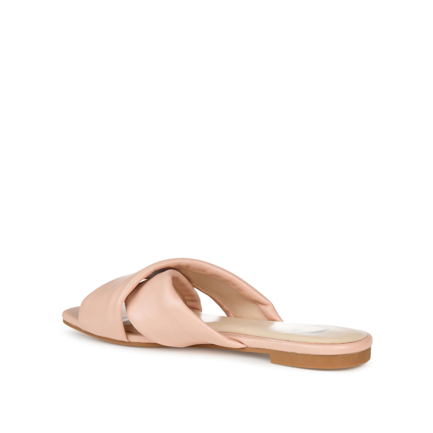 CARLOTTA SLIDE SANDALS IN VEGAN LEATHER - Blush