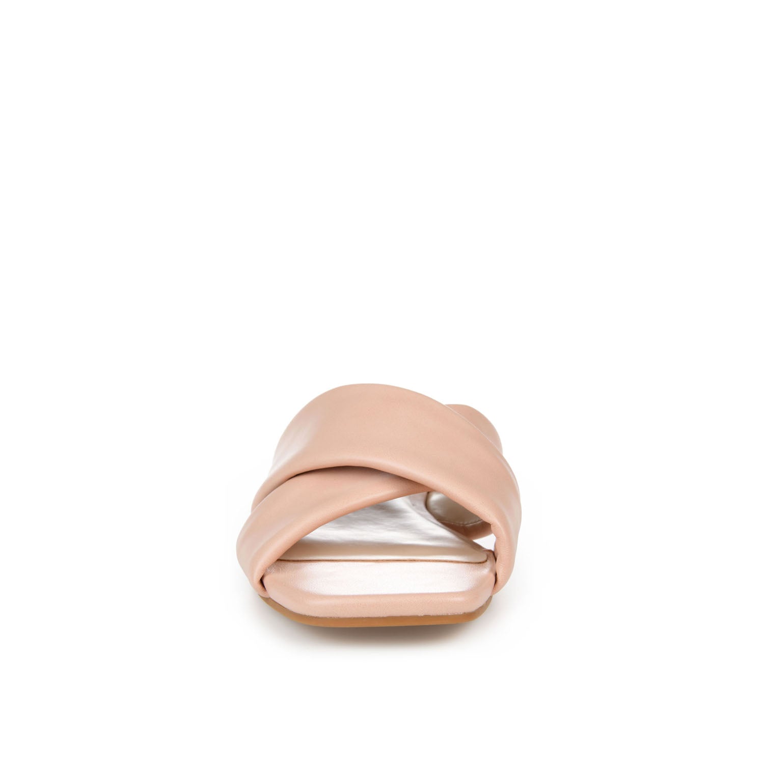 CARLOTTA SLIDE SANDALS IN VEGAN LEATHER - Blush