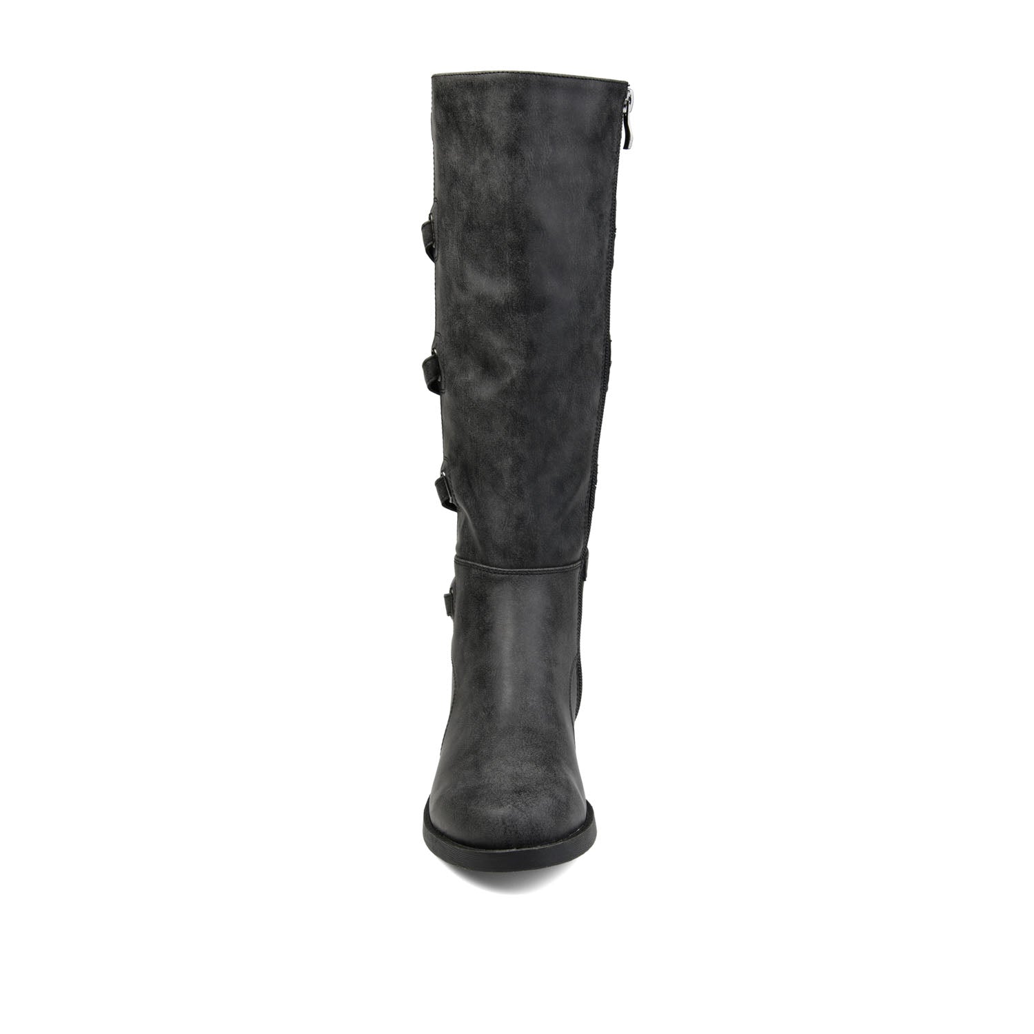 CARLY RIDING BOOTS IN VEGAN LEATHER - Black PU