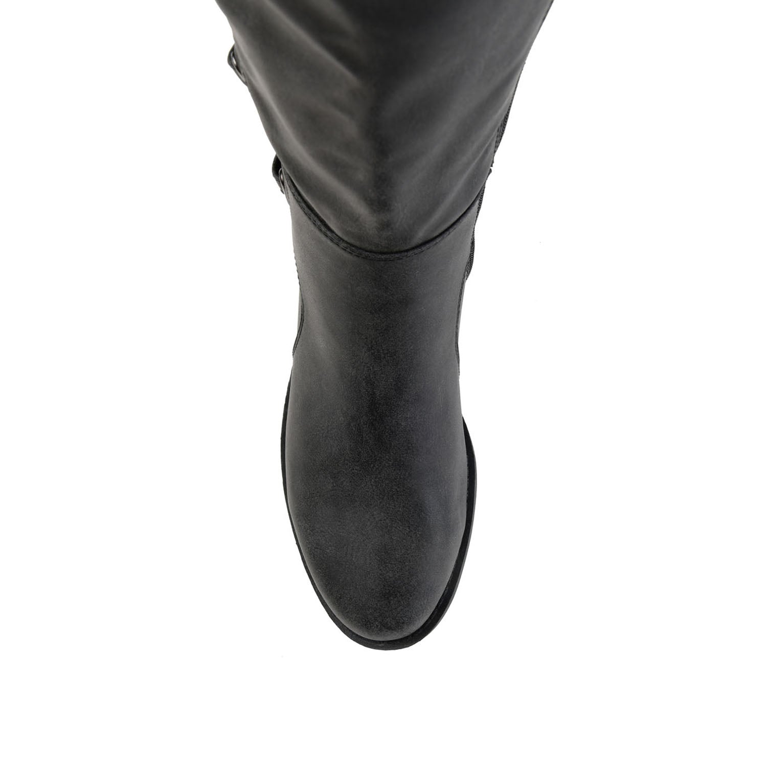 CARLY RIDING BOOTS IN X-WIDE CALF - Black PU