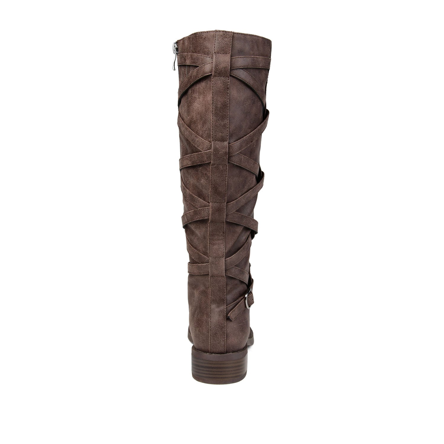 CARLY RIDING BOOTS IN VEGAN LEATHER - Brown PU