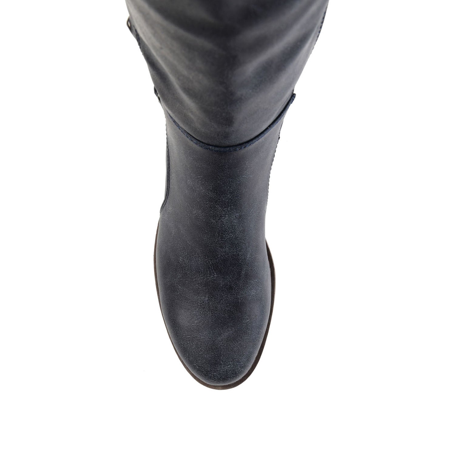 CARLY RIDING BOOTS IN VEGAN LEATHER - Navy PU